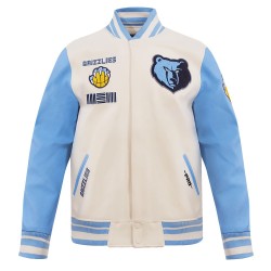Memphis Grizzlies Retro Classic Rib Blue Varsity Jacket Memphis Grizzlies Retro Classic Rib Blue Varsity Jacket