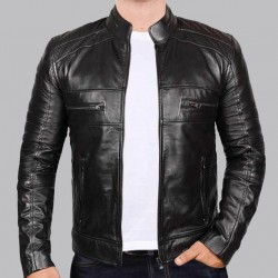 New Men Black Johnson Leather Jacket New Men Black Johnson Leather Jacket