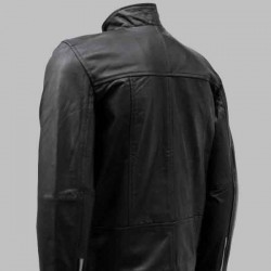 New Men's Black Leather Biker Jacket New Men's Black Leather Biker Jacket
