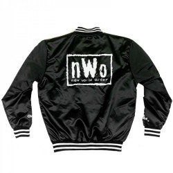 Men's Black Bomber New World Order Jacket Men's Black Bomber New World Order Jacket