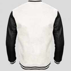 Men's Bomber Varsity Black and White Jacket Men's Bomber Varsity Black and White Jacket
