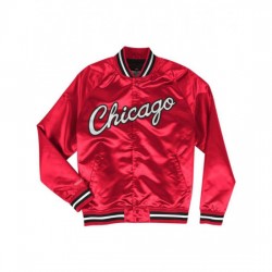 Men's Bulls Satin Bomber Jacket Men's Bulls Satin Bomber Jacket