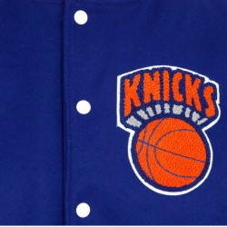 Men's New York Knicks Bomber Blue Jacket Men's New York Knicks Bomber Blue Jacket