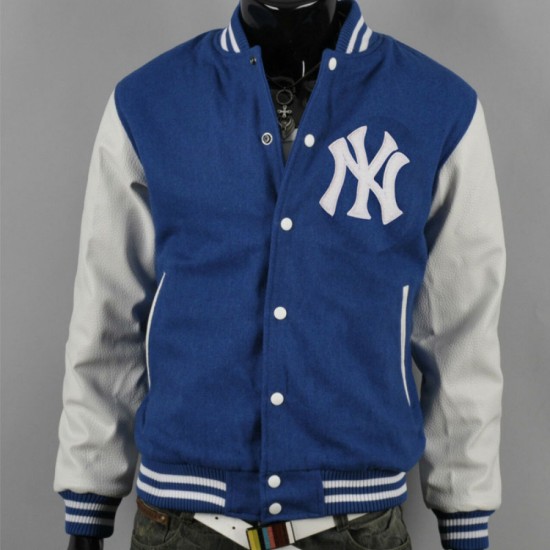 Black and White NY Yankees Varsity Jacket - HJacket