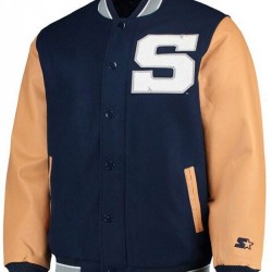 Men's Penn State Navy Blue Bomber Jacket Men's Penn State Navy Blue Bomber Jacket