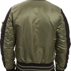 Men's Varsity Flight MA‐1 Green and Black Jacket