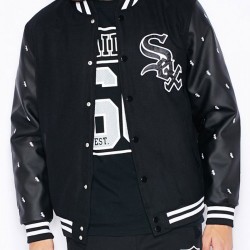 Men's White Sox Letterman Varsity Jacket Men's White Sox Letterman Varsity Jacket