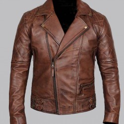 New Men's Brown Biker Leather Jacket New Men's Brown Biker Leather Jacket