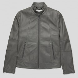 Mens Grey Leather Jacket Mens Grey Leather Jacket