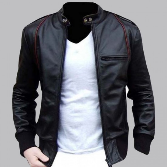 mens leather racing jacket