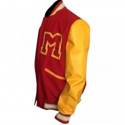 Mens Michael Jackson Thriller M Logo Varsity Letterman Jacket Mens Michael Jackson Thriller M Logo Varsity Letterman Jacket