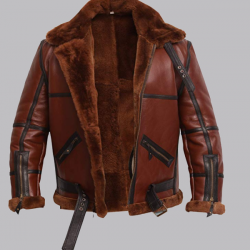 New Men's RAF British Shearling Aviator Leather Jacket New Men's RAF British Shearling Aviator Leather Jacket