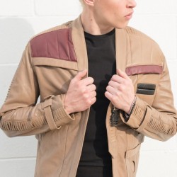 Mens Rebel Finn Light Brown Rebel Leather Jacket