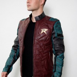 Mens Robin The Titans Leather Halloween Costume Jacket Mens Robin The Titans Leather Halloween Costume Jacket
