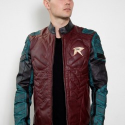 Mens Robin The Titans Leather Halloween Costume Jacket