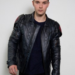 Mens Transformers Autobot Shield Black Armor Leather Jacket Mens Transformers Autobot Shield Black Armor Leather Jacket