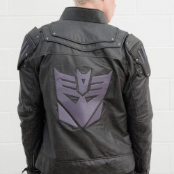 Mens Transformers Black Armor Leather Costume Jacket Mens Transformers Black Armor Leather Costume Jacket