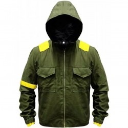 Mens Twenty One Green Hoodie Cotton Tracksuit Jacket
