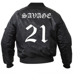 Men’s Bomber 21 Savage Jacket Men’s Bomber 21 Savage Jacket