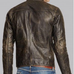 Men’s Dark Brown Distressed Leather Motorcycle Jacket Men’s Dark Brown Distressed Leather Motorcycle Jacket