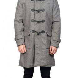 Men’s Grey Duffle Wool Coat