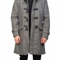 Men’s Grey Duffle Wool Coat Men’s Grey Duffle Wool Coat