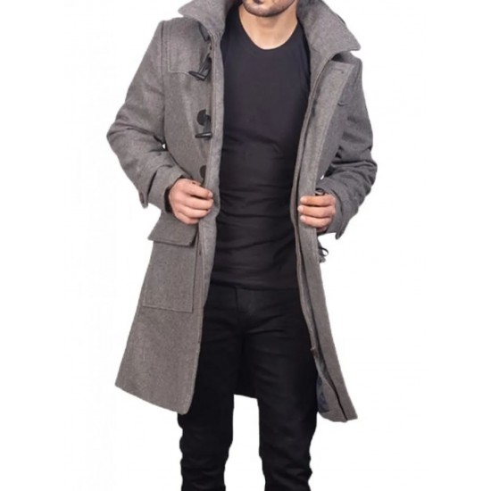 Men’s Grey Duffle Wool Coat