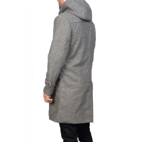 Men’s Grey Duffle Wool Coat