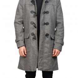 Men’s Grey Duffle Wool Coat Men’s Grey Duffle Wool Coat