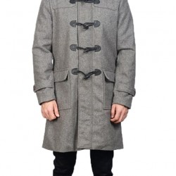 Men’s Grey Duffle Wool Coat Men’s Grey Duffle Wool Coat