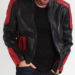 Men’s Red and Black New Fashion Biker Jacket Men’s Red and Black New Fashion Biker Jacket