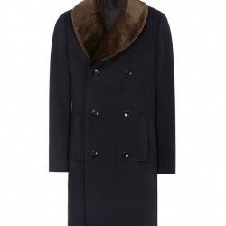 Men’s Reiss Brody Navy Blue Coat with Shawl Collar Men’s Reiss Brody Navy Blue Coat with Shawl Collar