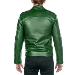 Men’s Shinny Green Leather Biker Jacket Men’s Shinny Green Leather Biker Jacket
