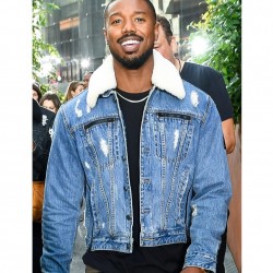 Michael B Jordan Naruto Denim Blue Jacket