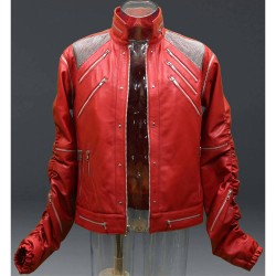 Michael Jackson Beat It Red Leather Jacket