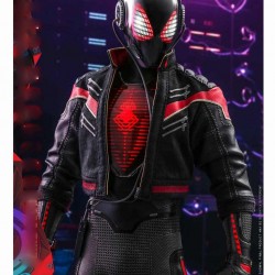 Miles Morales Spider-Man Black Motorcycle Leather Jacket  Miles Morales Spider-Man Black Motorcycle Leather Jacket