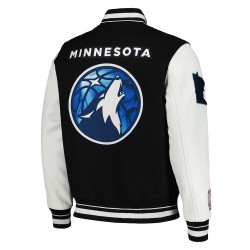 Minnesota Timberwolves 2024 City Edition Black Varsity Jacket Minnesota Timberwolves 2024 City Edition Black Varsity Jacket