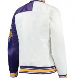 Minnesota Vikings Starter Satin White and Purple Jacket Minnesota Vikings Starter Satin White and Purple Jacket