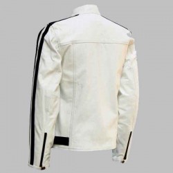 New Men's White Leather Jacket New Men's White Leather Jacket
