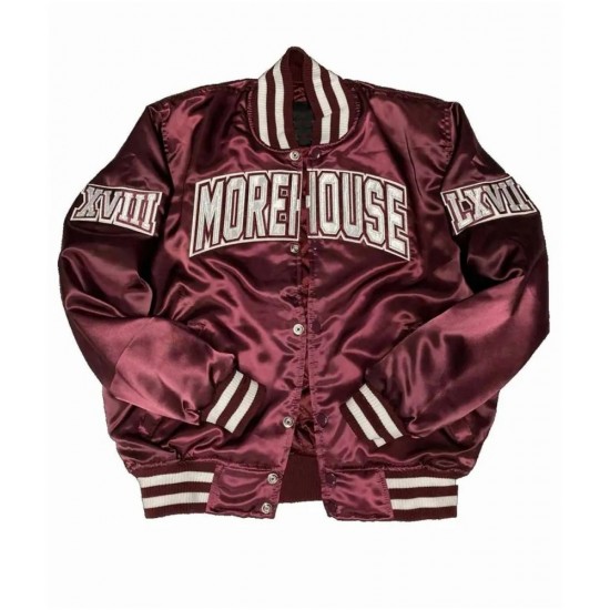 Morehouse College Maroon Bomber Jacket