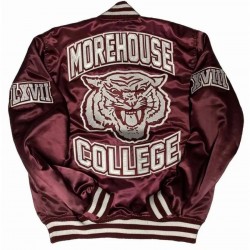 Morehouse College Maroon Bomber Jacket