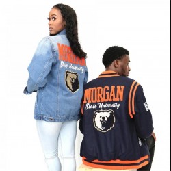 Morgan State University Unisex Navy Blue Varsity Jacket