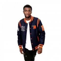 Morgan State University Unisex Navy Blue Varsity Jacket Morgan State University Unisex Navy Blue Varsity Jacket
