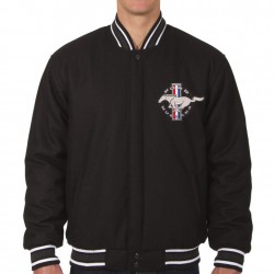 Mustang Varsity Wool Black Jacket Mustang Varsity Wool Black Jacket