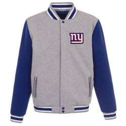 NY Giants Royal/Gray Varsity Wool Jacket