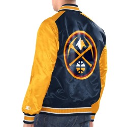 Navy/Gold Denver Nuggets Renegade Varsity Satin Jacket Navy/Gold Denver Nuggets Renegade Varsity Satin Jacket