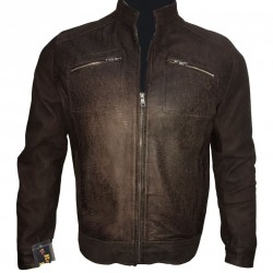 New Men's Vintage Biker Choco Buff Skin Motorcycle Cafe Racer Leather Jacket New Men's Vintage Biker Choco Buff Skin Motorcycle Cafe Racer Leather Jacket