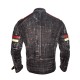 New Mens Vintage Biker Retro Motorcycle Cafe Racer Distressed Leather Jacket