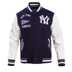 New York Yankees Retro Classic Navy Blue Wool Varsity Jacket New York Yankees Retro Classic Navy Blue Wool Varsity Jacket