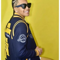 North Carolina A&T University Unisex Navy Blue Varsity Jacket North Carolina A&T University Unisex Navy Blue Varsity Jacket
